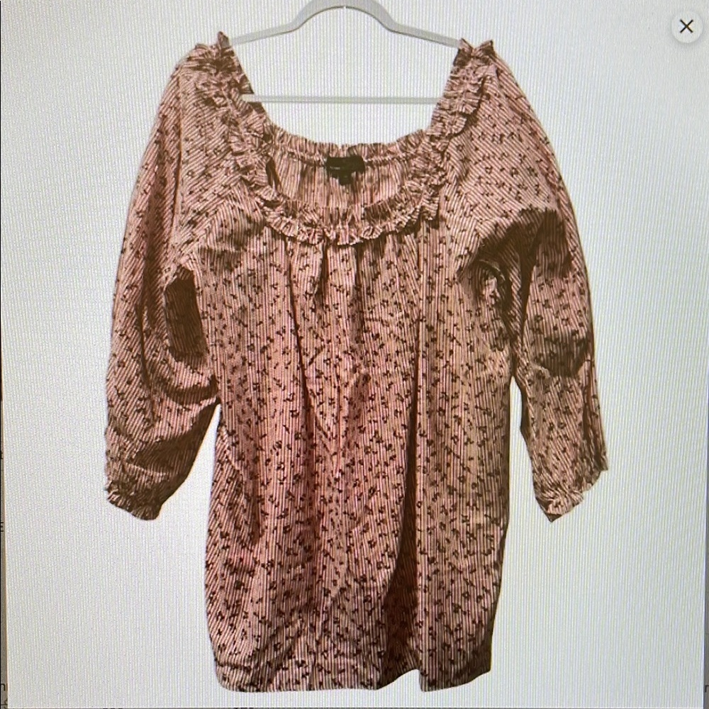 Pink Patterned Women's Blouse